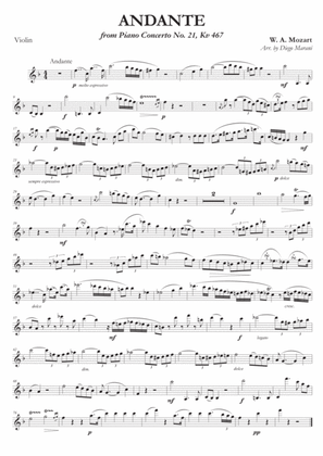 Andante from Concerto No. 21 for Violin and Piano