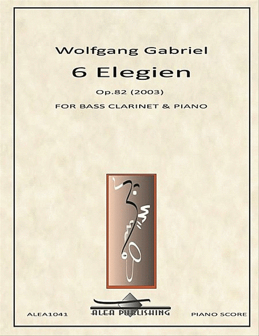 Elegies Op. 82 Elegies Op. 82 Bass Clarinet scores gallery preview page 1