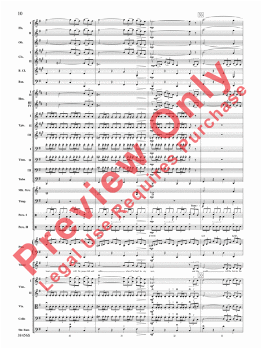 The Impossible Dream (from Man of La Mancha) Full Orchestra scores gallery preview page 11