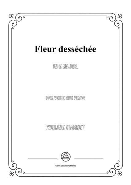 Viardot-Fleur desséchée in E Major,for Voice and Piano image number null