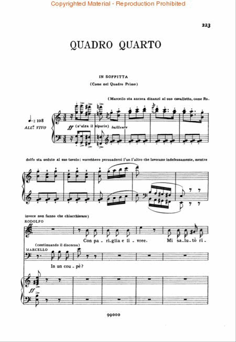 La Bohème La Bohème Voice scores gallery preview page 4