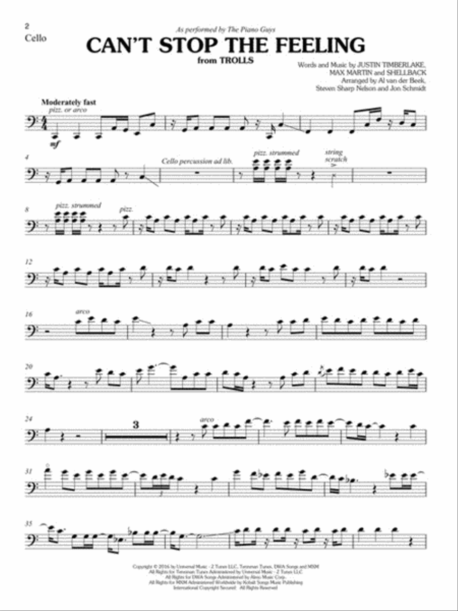 The Piano Guys – Simplified Favorites, Volume 2 Cello scores gallery preview page 5