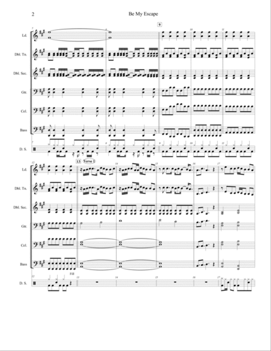 Be My Escape Steel Drum Band scores gallery preview page 2