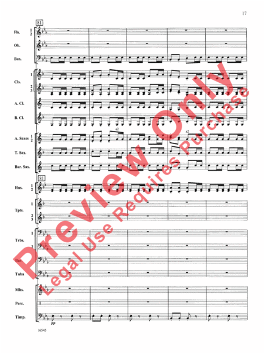 William Tell Overture Concert Band scores gallery preview page 18