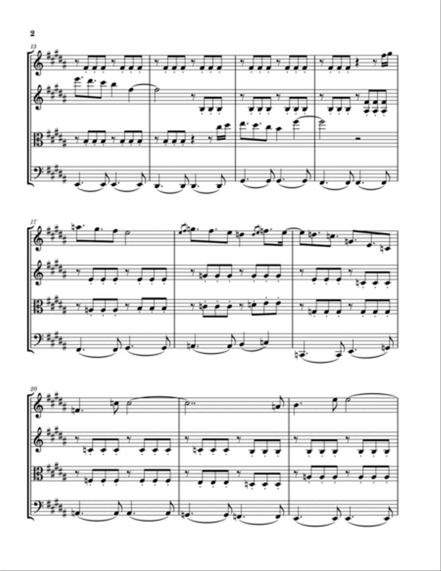 Wii Sports String Quartet scores gallery preview page 2