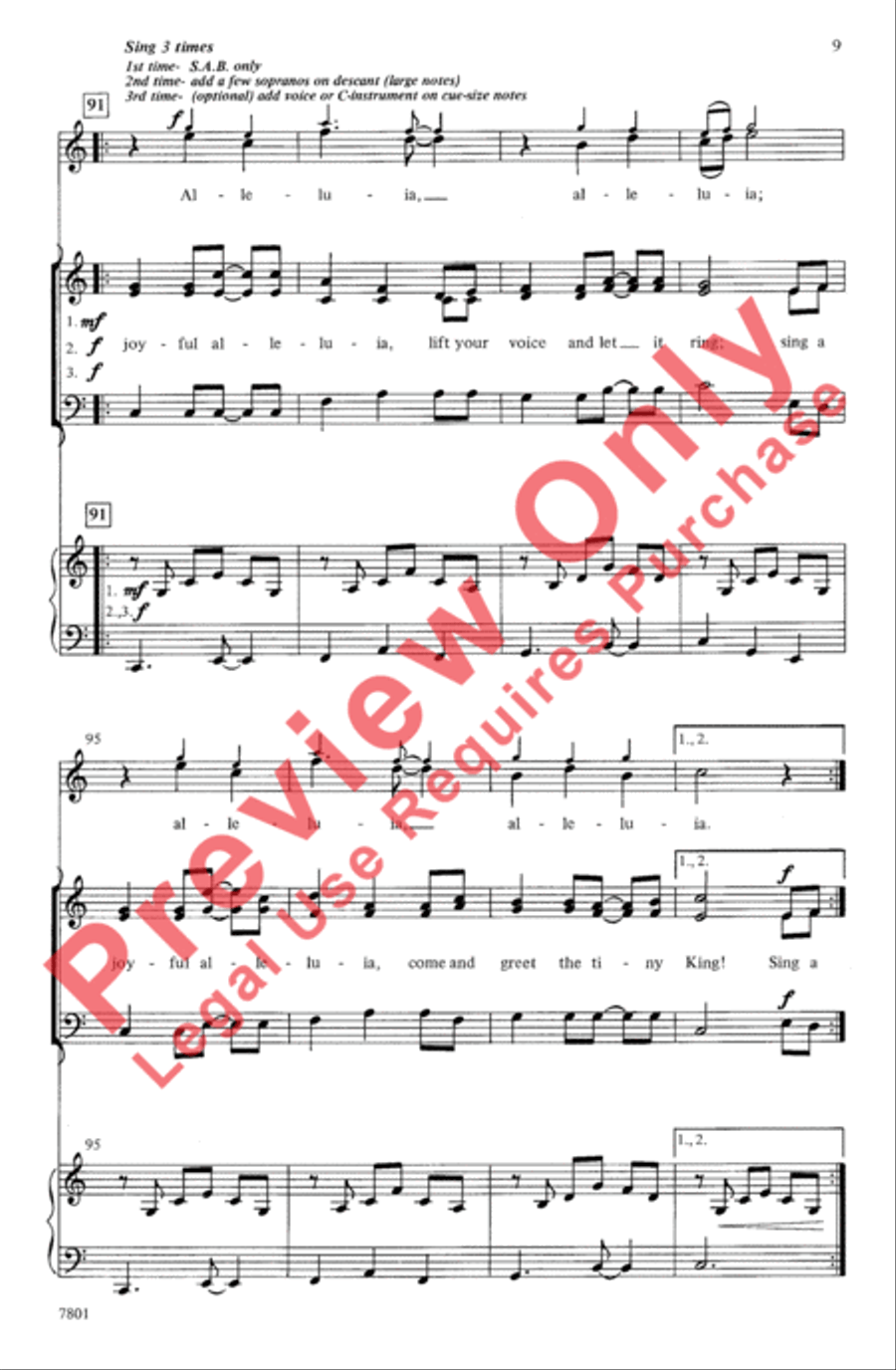 Sing a Joyful Alleluia! 3-Part scores gallery preview page 9