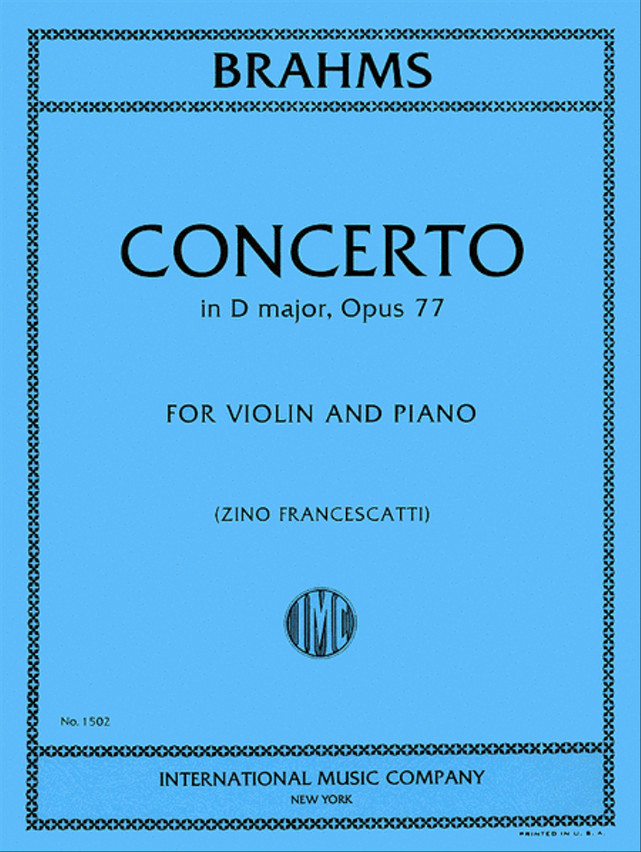 Concerto in D major, Op. 77 (With Cadenzas by JOACHIM and AUER) Violin Solo scores gallery preview page 1