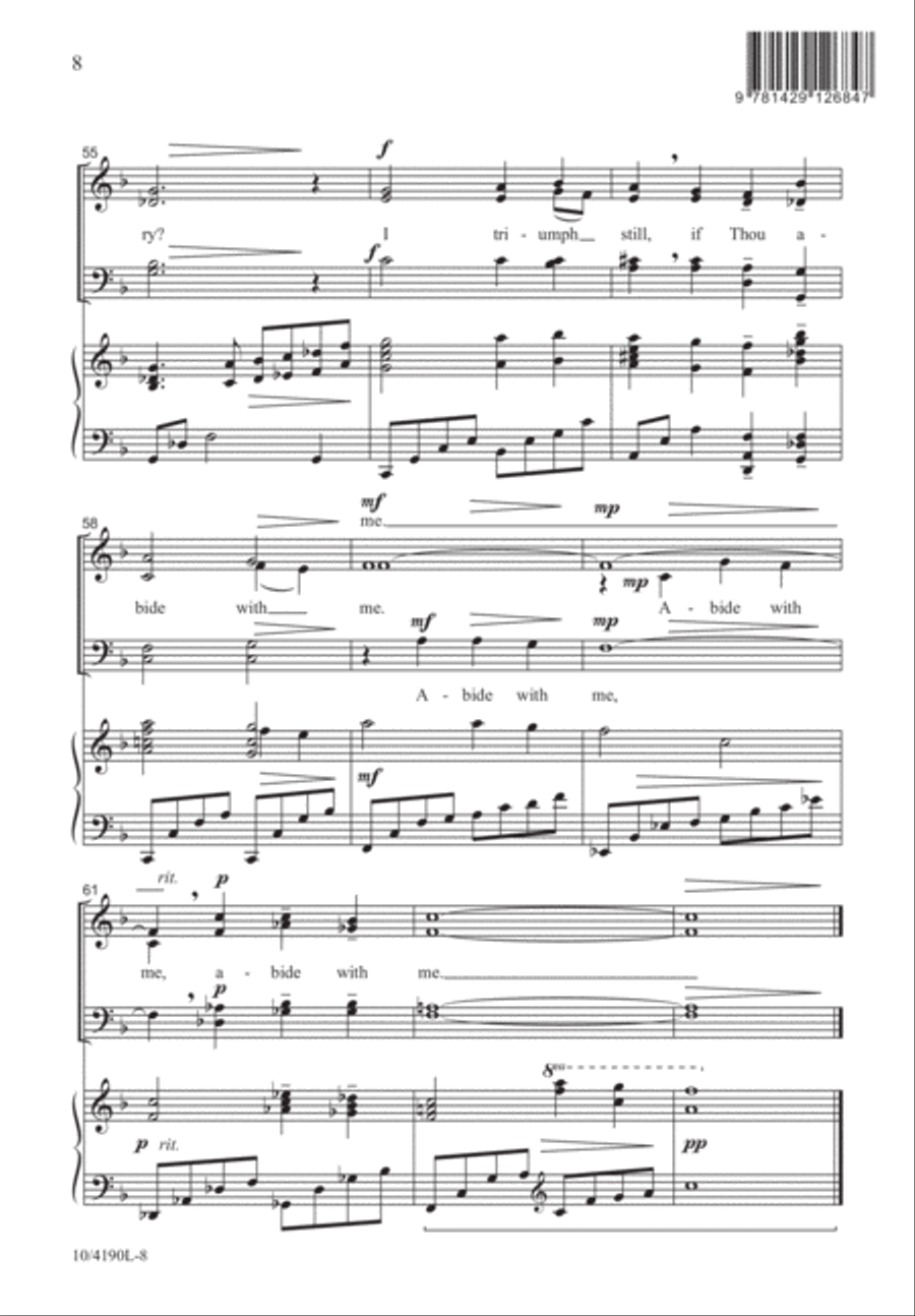 Abide with Me 4-Part scores gallery preview page 8