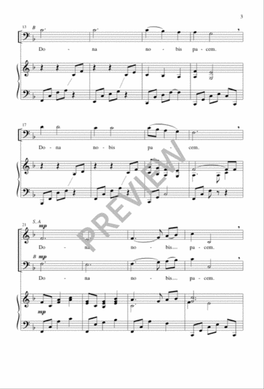 Dona Nobis Pacem Dona Nobis Pacem 3-Part scores gallery preview page 3