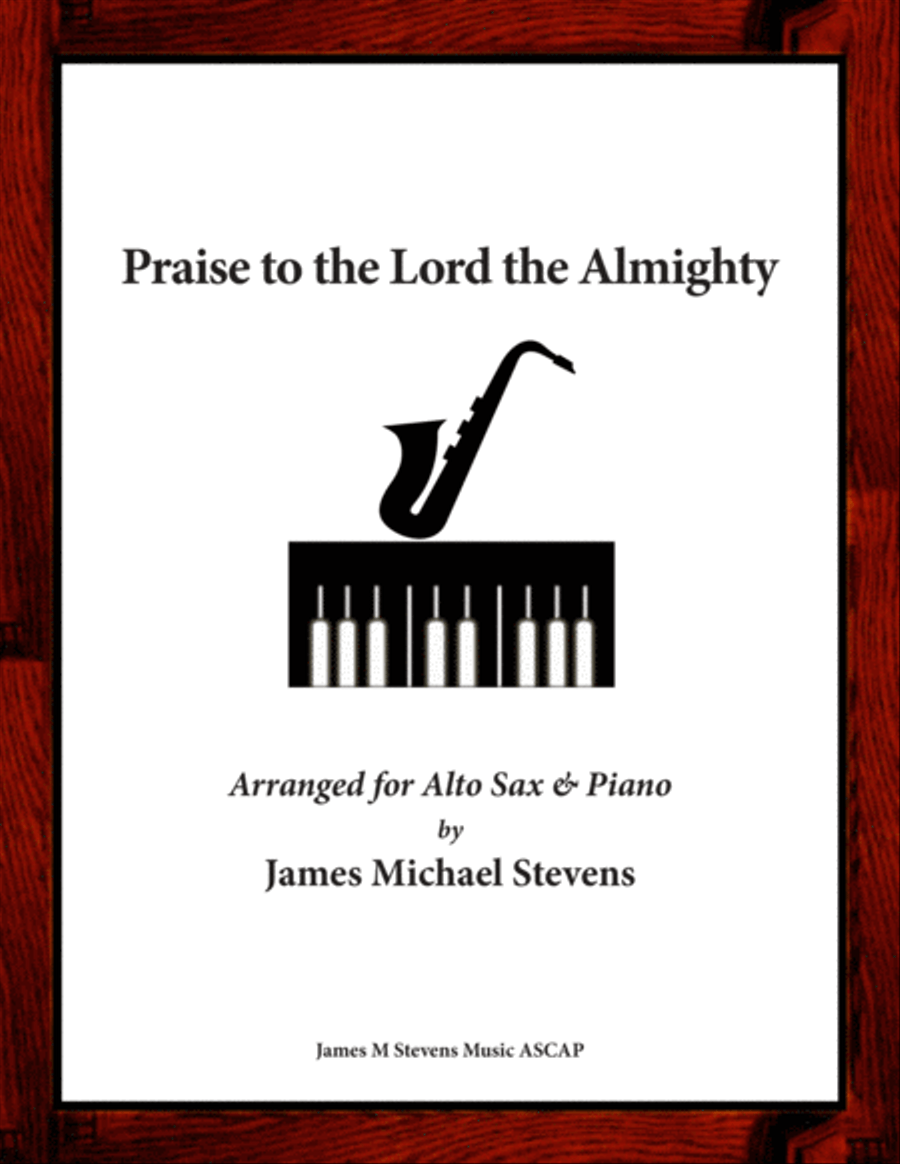 Praise to the Lord, the Almighty - Alto Saxophone & Piano Alto Saxophone scores gallery preview page 1