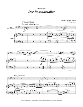 Book cover for Waltzes from Der Rosenkavalier for Tuba or Bass Trombone & Piano