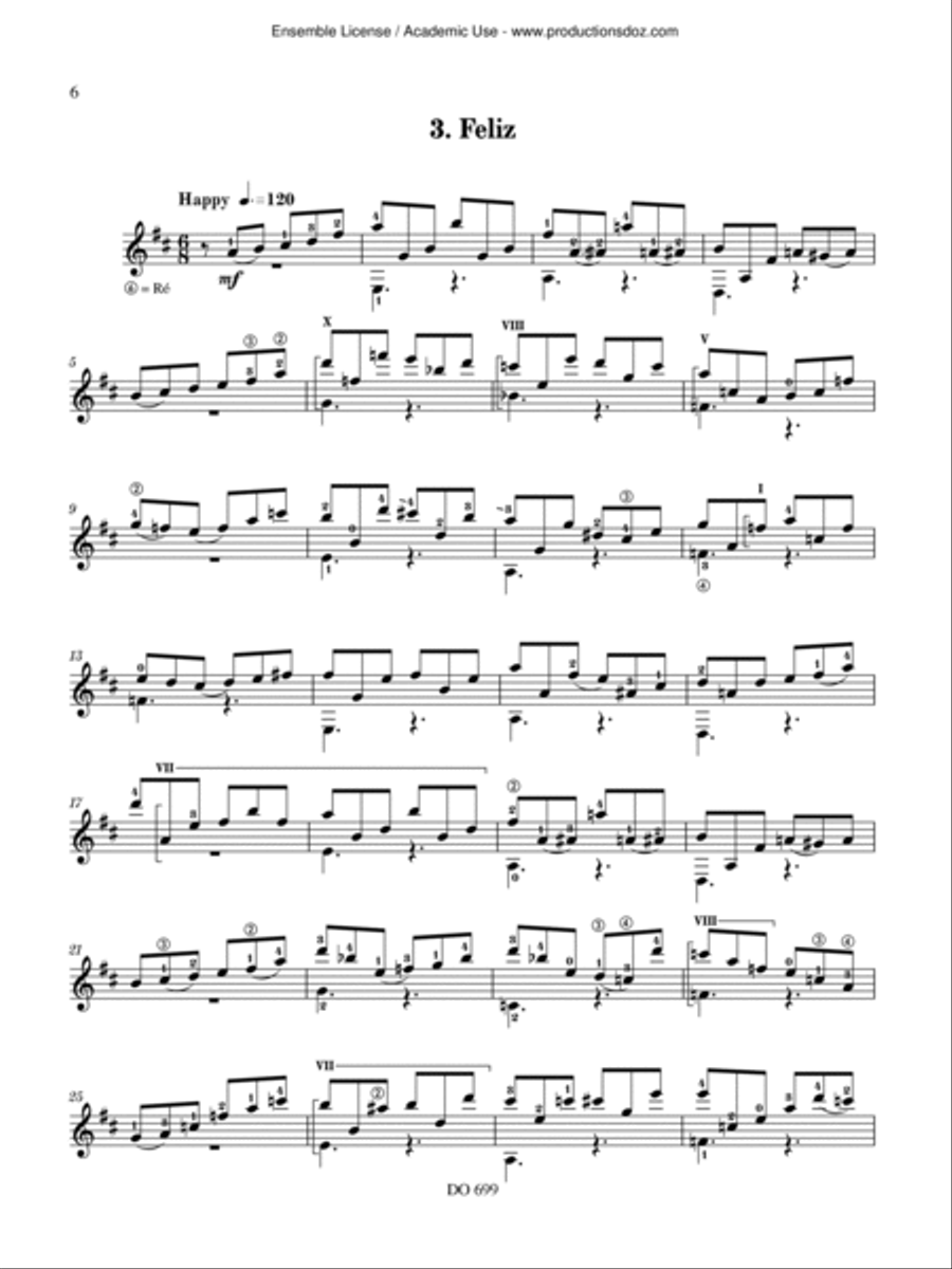 Seis Brevidades (six short pieces) Classical Guitar scores gallery preview page 6