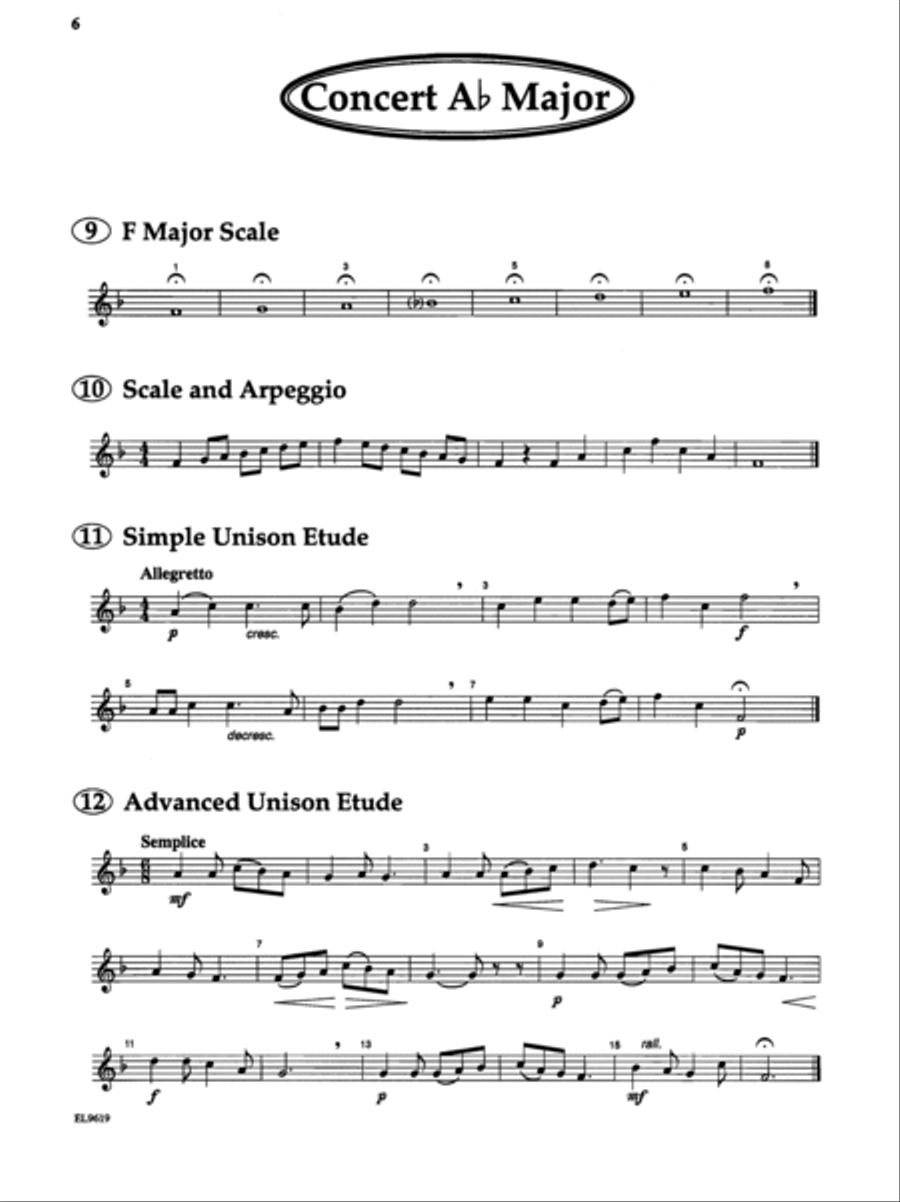 Directional Warm-Ups for Band (concert band method book - Part Book Set D: A. Sax 1, A. Sax 2, Tenor Concert Band scores gallery preview page 6
