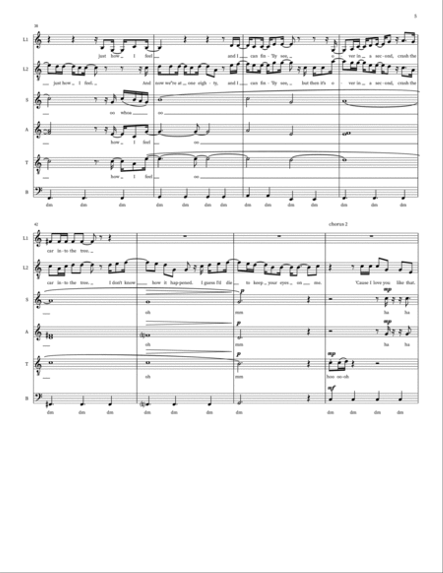 Reckless Driving Feat. Ben Kessler Divisi scores gallery preview page 5