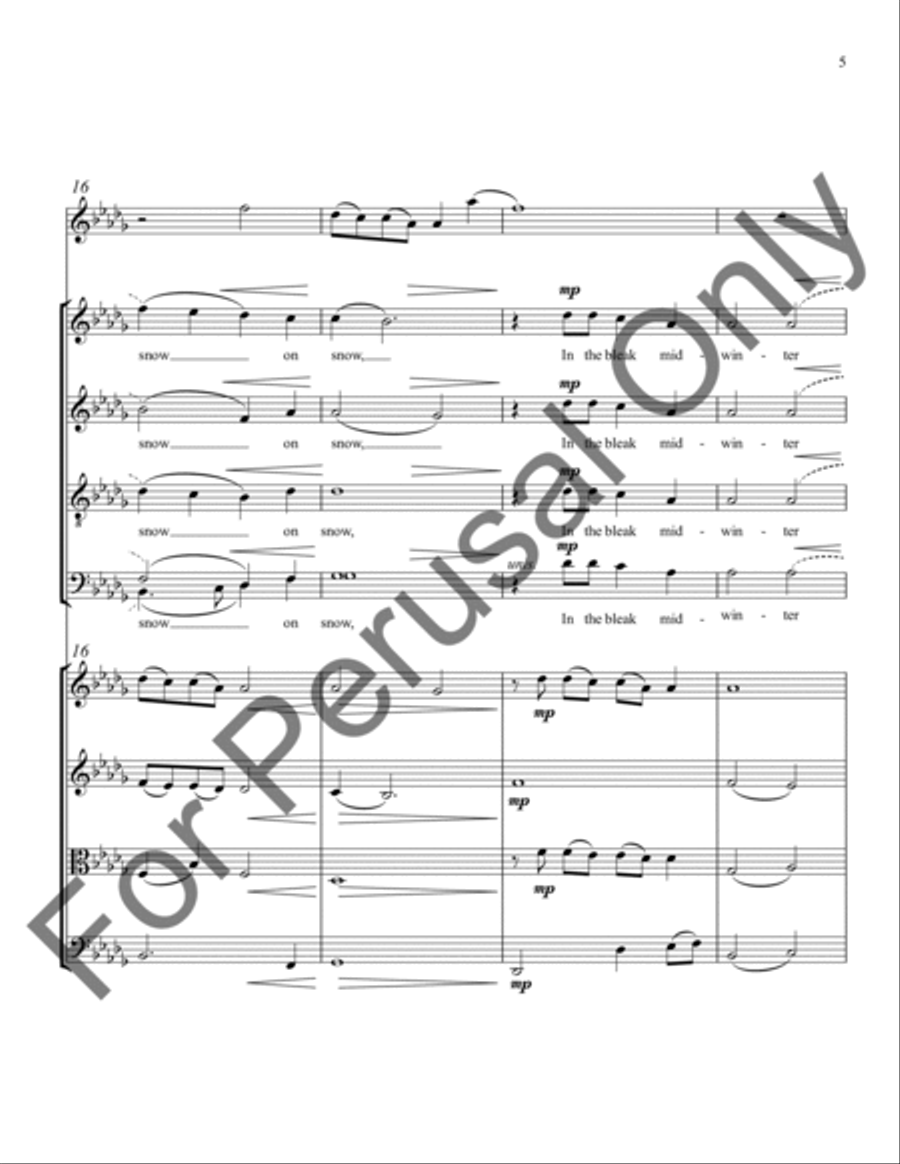 In the Bleak Midwinter (String Ensemble Score/Parts) Choir scores gallery preview page 6