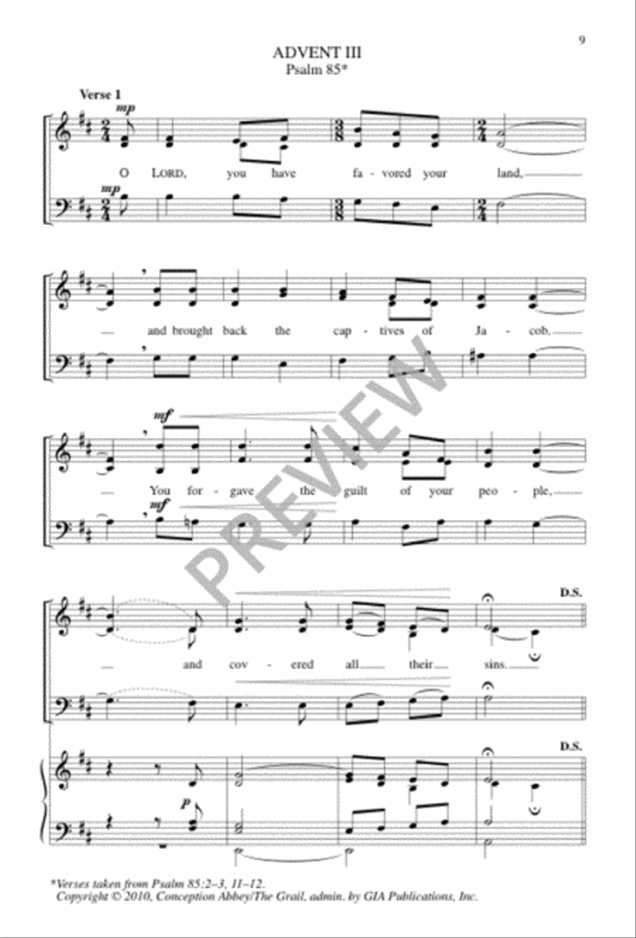 Entrance Antiphon for Advent 3-Part scores gallery preview page 10