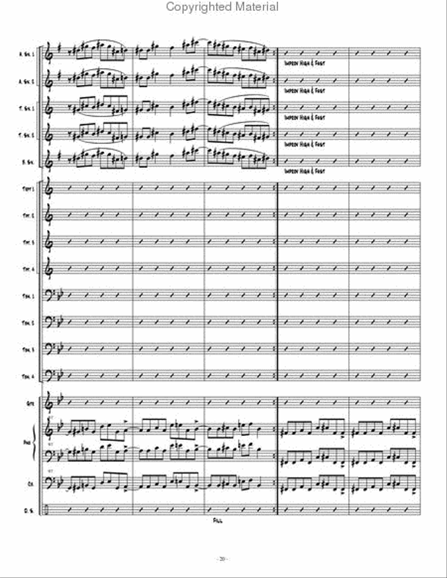 Espionage 1 Jazz Ensemble scores gallery preview page 21