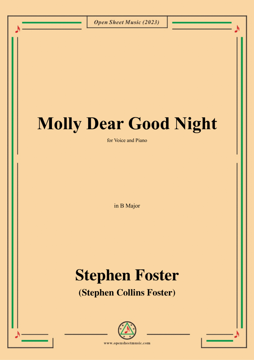 S. Foster-Molly Dear Good Night,in B Major