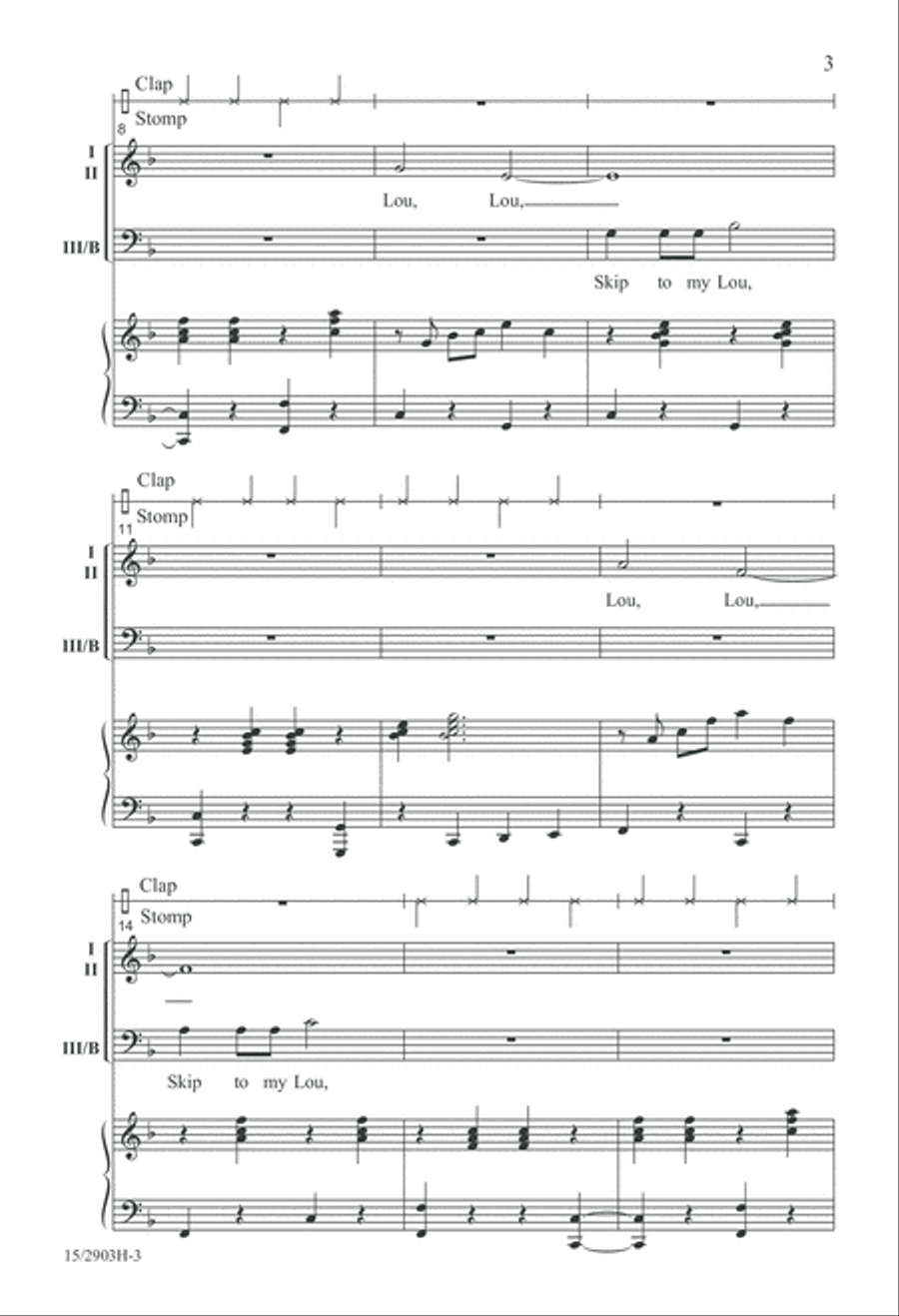Skip! Skip! Shoo, Fly, Shoo! 3-Part scores gallery preview page 4