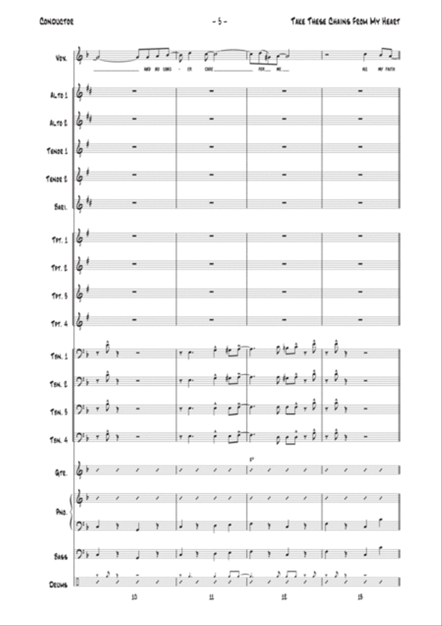 Take These Chains From My Heart Jazz Ensemble scores gallery preview page 5