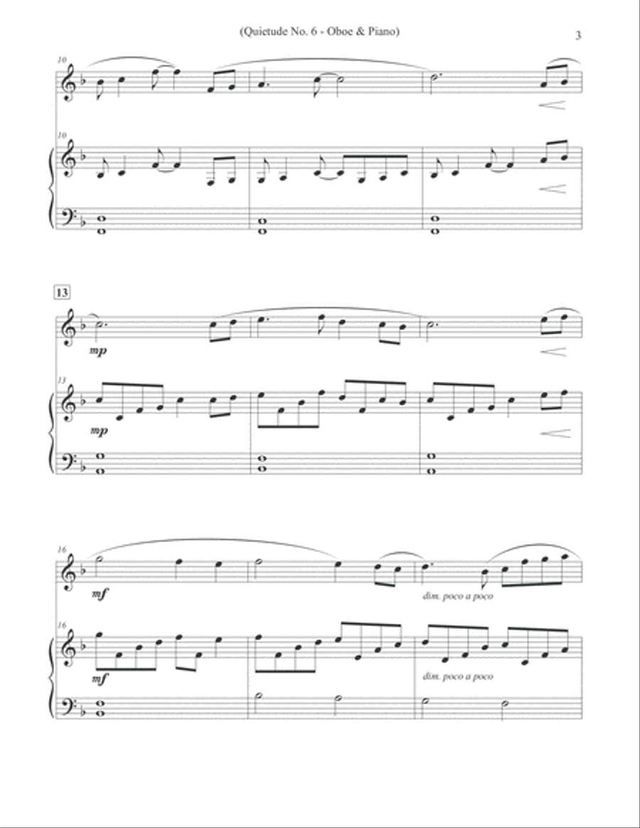 Quietude No. 6 - Oboe & Piano Piano scores gallery preview page 3