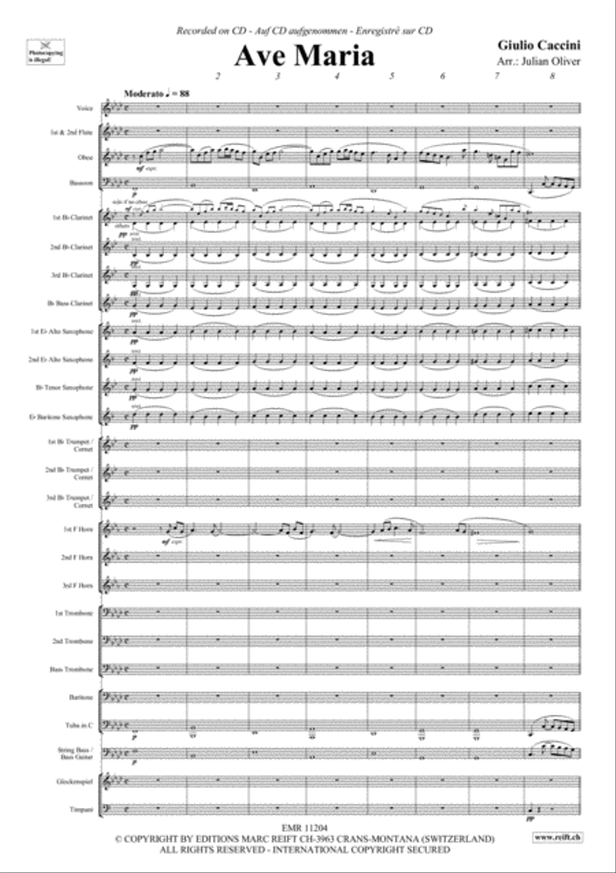 Ave Maria Concert Band scores gallery preview page 3