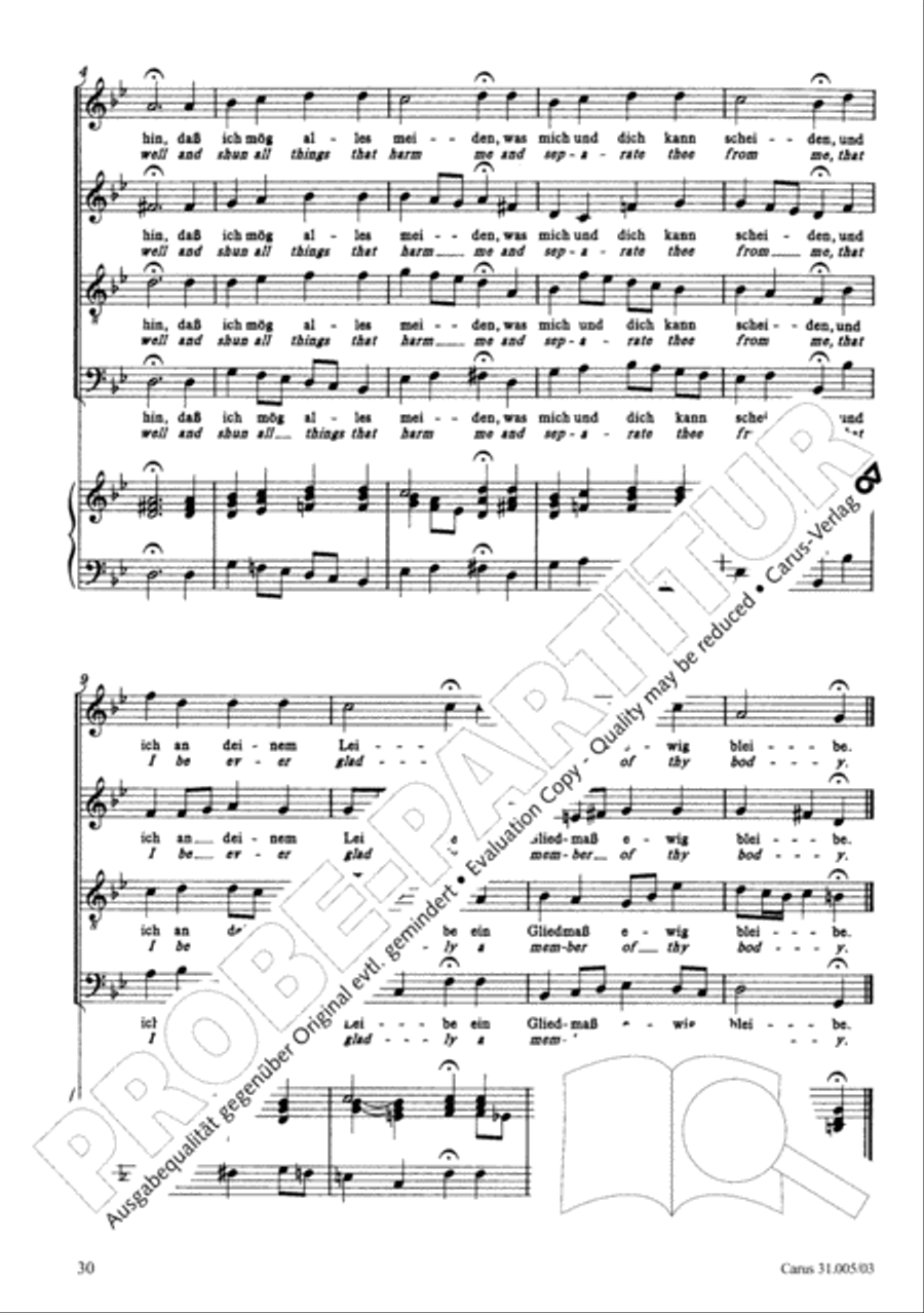 O where shall I now go (Wo soll ich fliehen hin) 4-Part scores gallery preview page 31