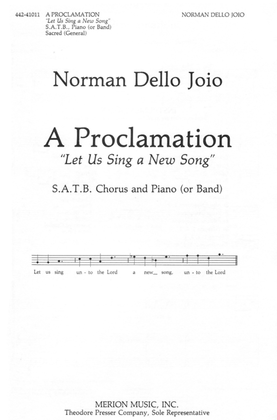 Book cover for A Proclamation
