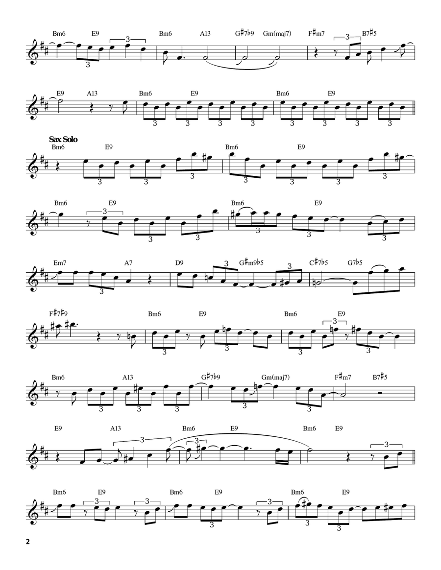 Summertime Tenor Saxophone scores gallery preview page 2