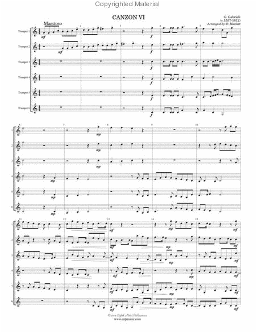 Canzon VI Small Ensemble scores gallery preview page 2