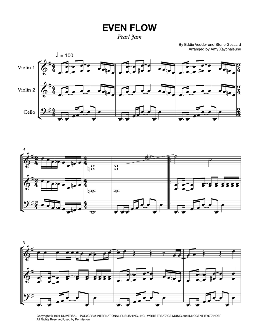 Even Flow Even Flow String Trio scores gallery preview page 1