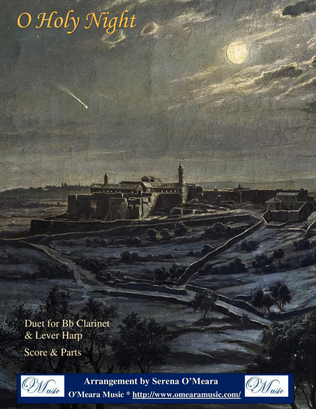 Book cover for O Holy Night, Duet for Bb Clarinet & Lever Harp