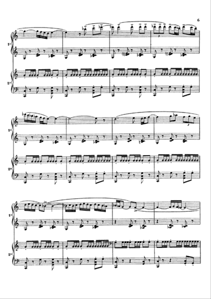 Ravel Bolero, for piano duet(1 piano, 4 hands), PR801