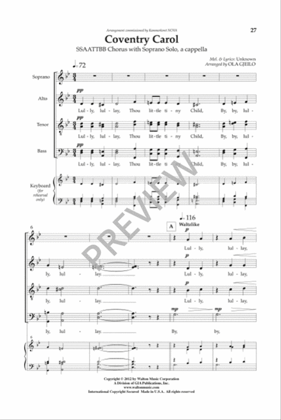 Christmas Carols, Volume 2 SSAATTBB scores gallery preview page 21