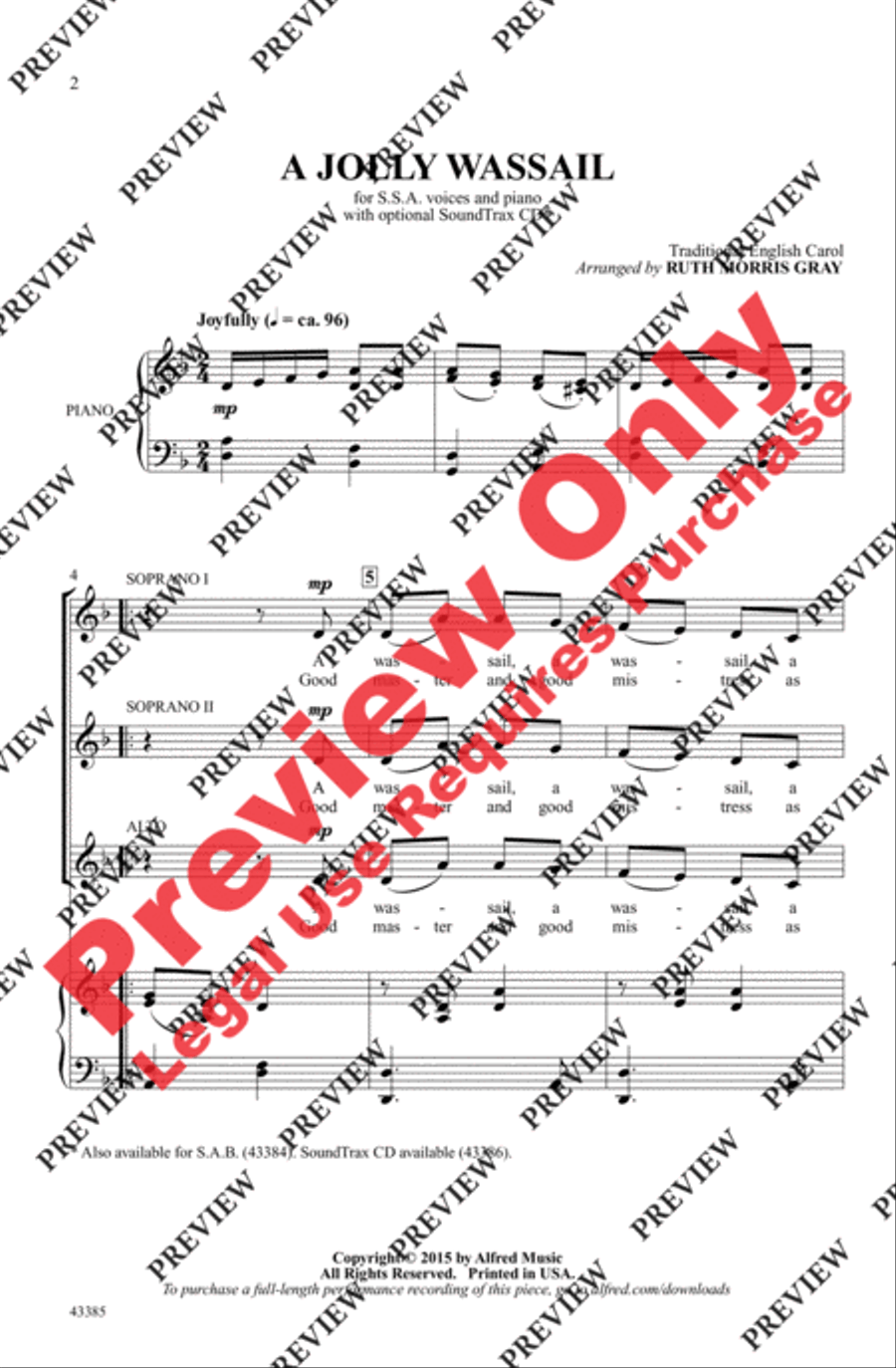 A Jolly Wassail A Jolly Wassail Women's Choir scores gallery preview page 2