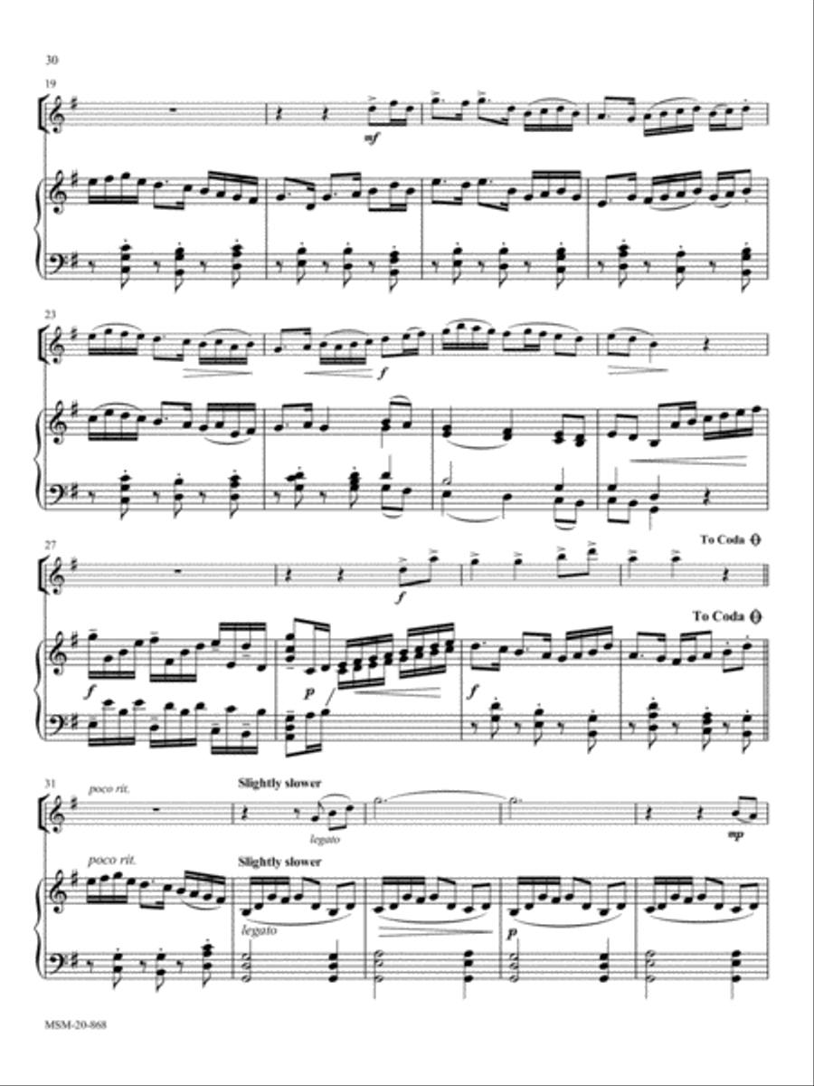 Ten Pieces for Clarinet and Keyboard Clarinet Solo scores gallery preview page 16