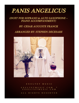 Book cover for Panis Angelicus (Duet for Soprano and Alto Saxophone - Piano Accompaniment)