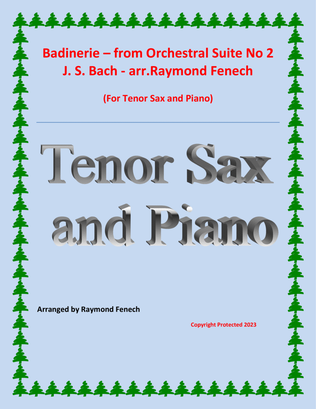 Book cover for Badinerie - J.S.Bach - for Tenor Sax and Piano