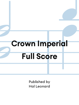 Book cover for Crown Imperial Full Score