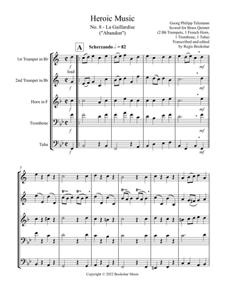 Heroic Music - No. 8. La Gaillardise (Bb) (Brass Quintet - 2 Trp, 1 Hrn, 1 Trb, 1 Tuba)