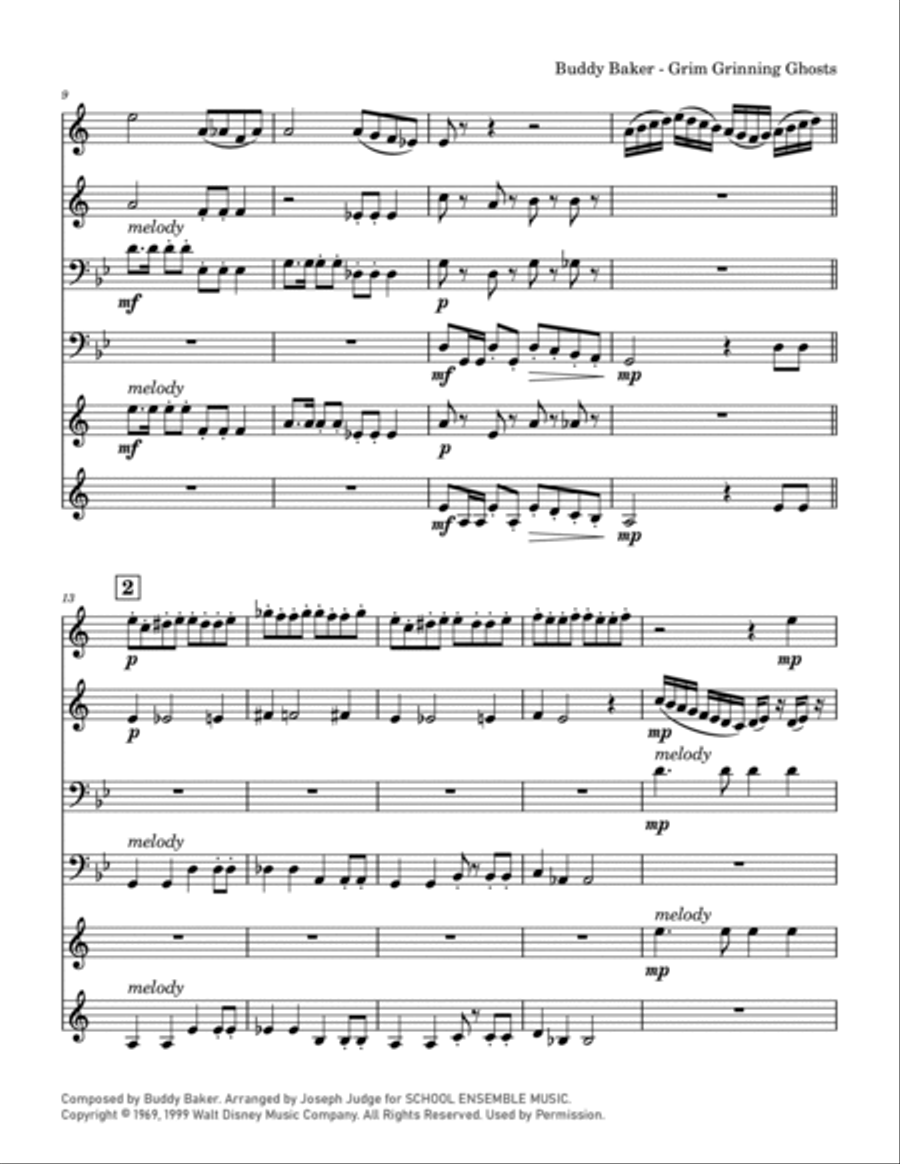 Grim Grinning Ghosts Grim Grinning Ghosts Chamber Music scores gallery preview page 2