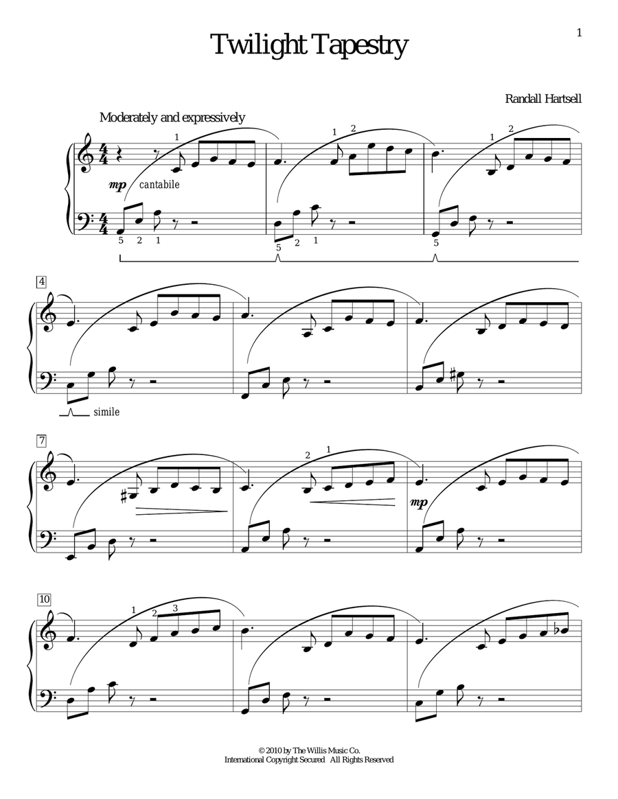 Twilight Tapestry Piano Method scores gallery preview page 1