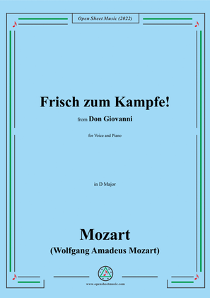 Book cover for Mozart-Frisch zum Kampfe!,in D Major,from Don Giovanni,for Voice and Piano