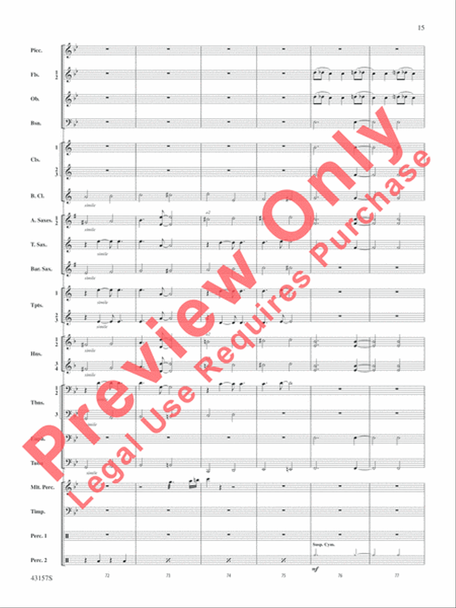 Gershwin by George! Concert Band scores gallery preview page 16