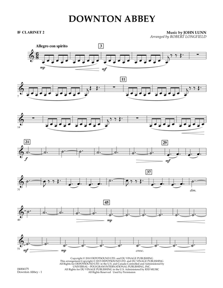 Downton Abbey - Bb Clarinet 2