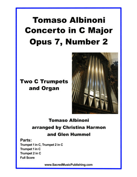 Albinoni Concerto in C Major Opus 7, Number 2 - Two Trumpets and Organ image number null