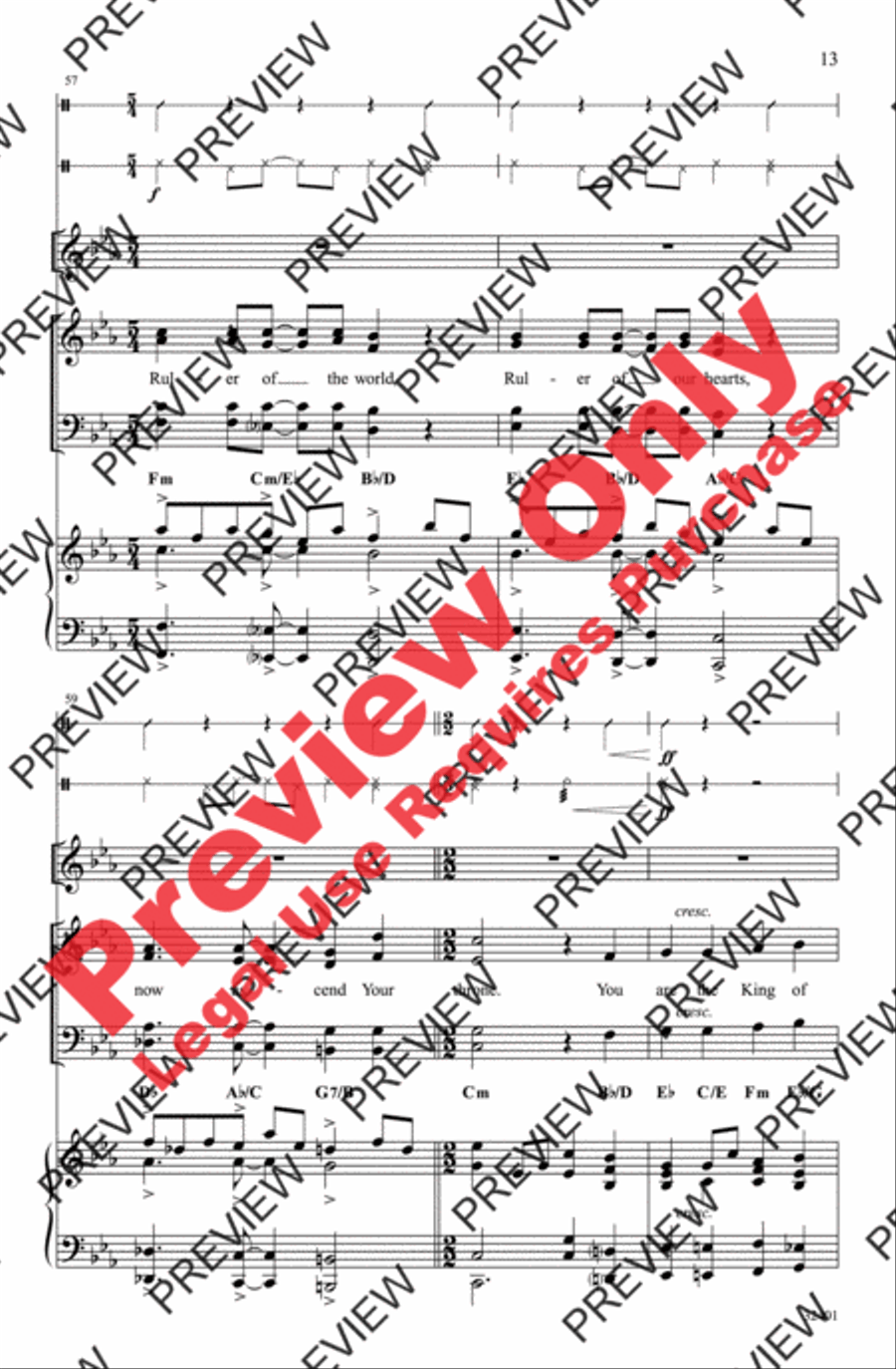 Hosanna! Hosanna! 4-Part scores gallery preview page 13
