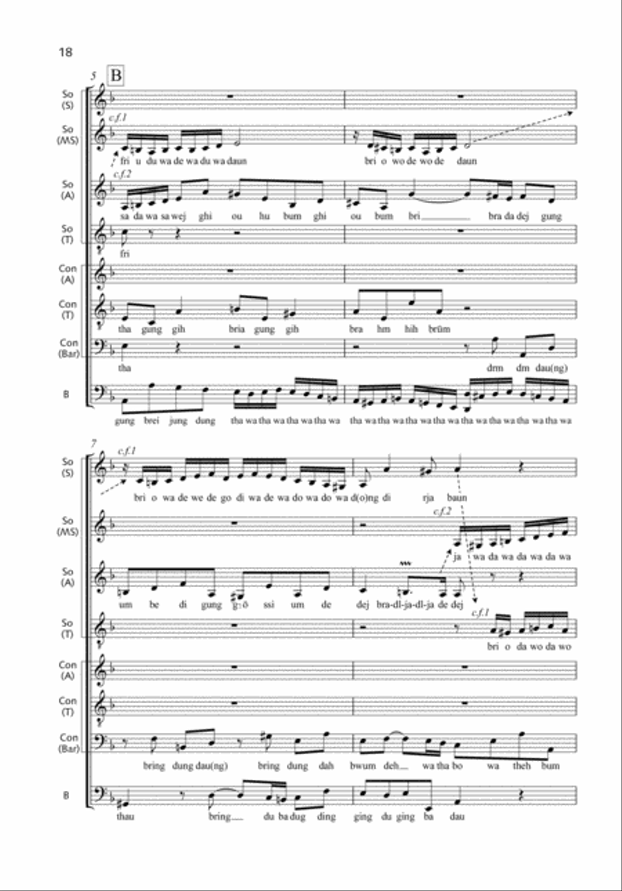 Konzert für 2 Violinen (Vivace) Mixed Choir scores gallery preview page 2