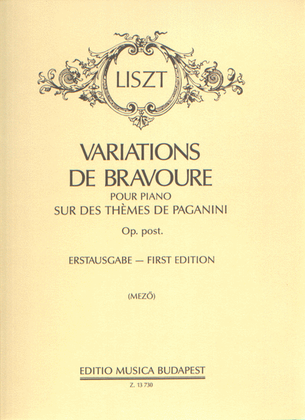 Book cover for Variations de bravoure op. Post. Sur des themes d
