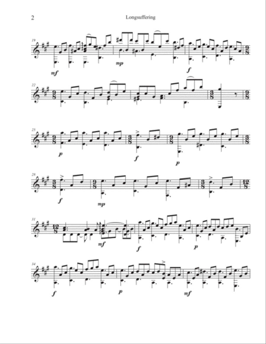 FRUIT OF THE SPIRIT: IV. LONGSUFFERING Guitar Tablature scores gallery preview page 6